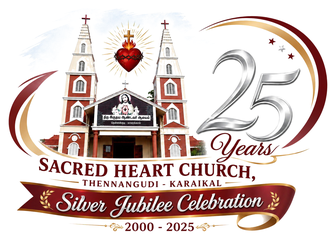 Sacred Heart Church, Thennangudi — Silver Jubilee logo